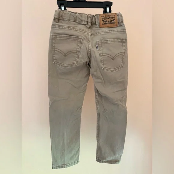Levi’s 511 Slim Distressed Khaki Pant | Boys Size 5 REG | Adjustable Waist - Picture 7 of 8